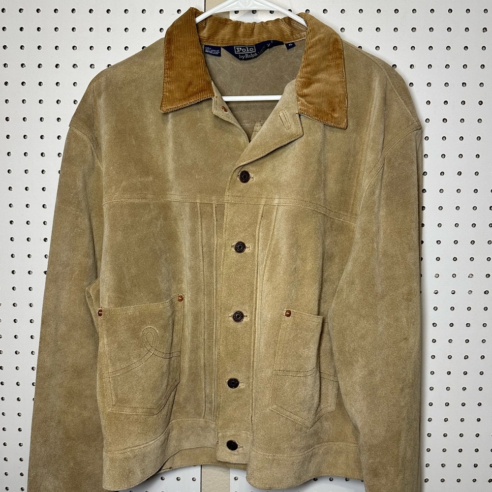 Vintage Tobacco Suede Ralph Lauren Polo Type 2 Trucker Jacket